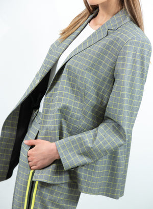 Checkered trouser suit